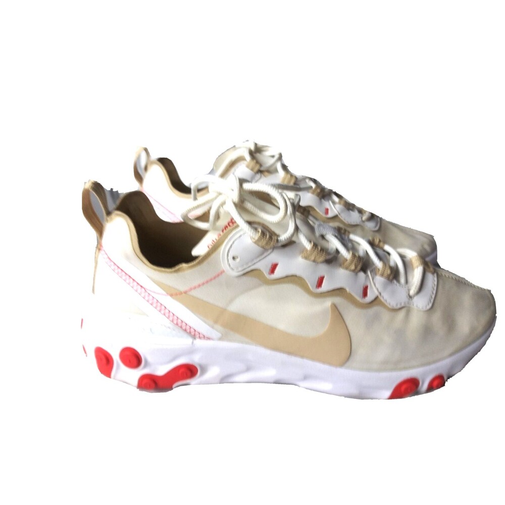 Nike React Element 55 Shoes Women's Size 8 White Desert Ember 2019
